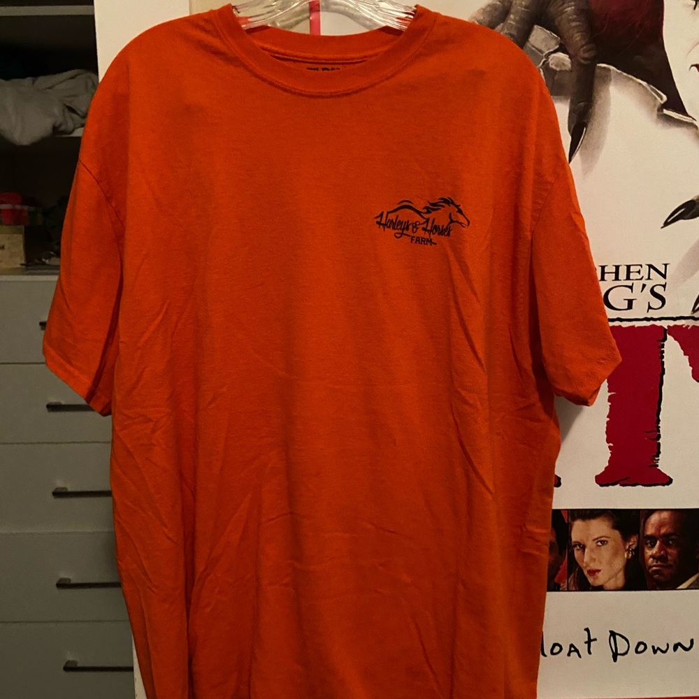 orange harley and horses t shirt